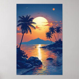 Poster für das Tropical Island Wave Logo