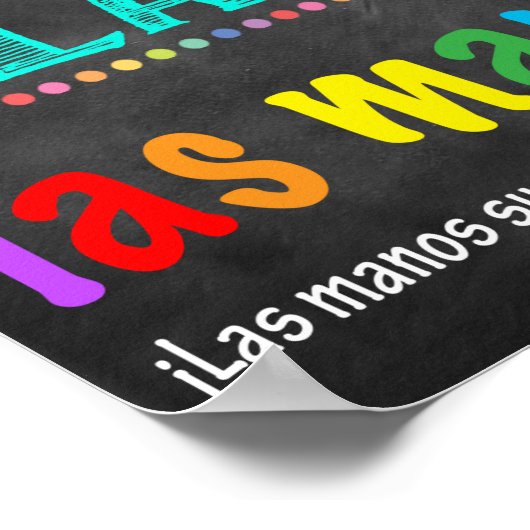 Poster für den Gesundheitsbereich der spanischen S (Ecke)