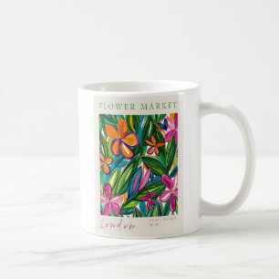 Poster für den Londoner Blume Market Kaffeetasse