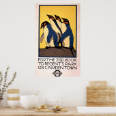 Poster für den U-Bahn-Verkehr zum Londoner Zoo (Küche)