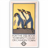 Poster für den U-Bahn-Verkehr zum Londoner Zoo Aufkleber (Vorderseite)