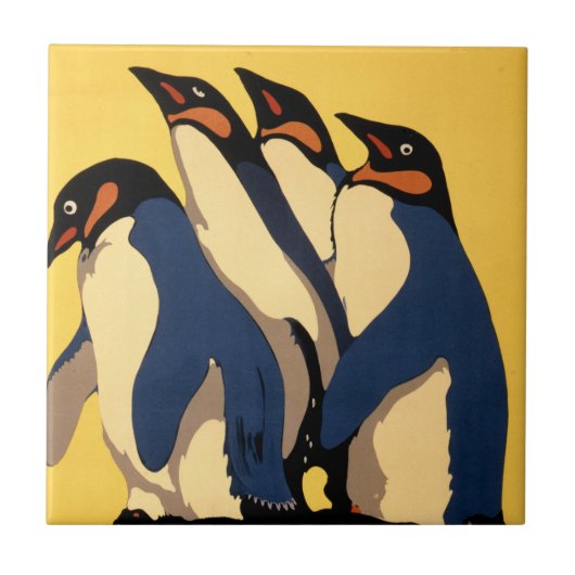 Poster für den U-Bahn-Verkehr zum Londoner Zoo Fliese (Vorderseite)