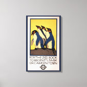 Poster für den U-Bahn-Verkehr zum Londoner Zoo Leinwanddruck (Vorderseite)