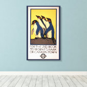 Poster für den U-Bahn-Verkehr zum Londoner Zoo Leinwanddruck (Insitu (Holzboden))
