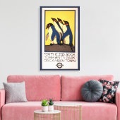 Poster für den U-Bahn-Verkehr zum Londoner Zoo Leinwanddruck (Insitu (Wohnzimmer))
