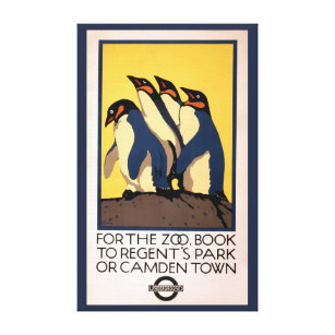 Poster für den U-Bahn-Verkehr zum Londoner Zoo Leinwanddruck