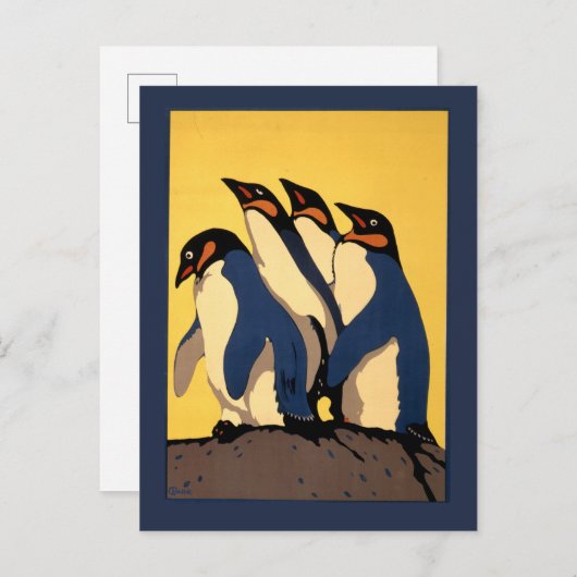 Poster für den U-Bahn-Verkehr zum Londoner Zoo Postkarte (Vorne/Hinten)