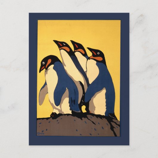 Poster für den U-Bahn-Verkehr zum Londoner Zoo Postkarte (Vorderseite)