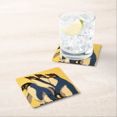 Poster für den U-Bahn-Verkehr zum Londoner Zoo Rechteckiger Pappuntersetzer (Vor Ort)