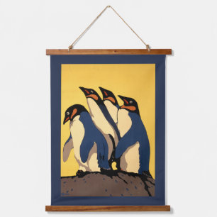 Poster für den U-Bahn-Verkehr zum Londoner Zoo Wandteppich Mit Holzrahmen