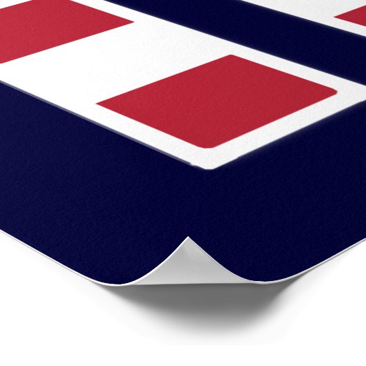 Poster für die Fahne der Vereinigten Staaten (Medi (Ecke)