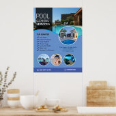 Poster für die Reinigung von Schwimmbecken (Küche)