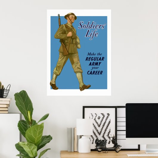 Poster für die Rekrutierung von WW2-Armee (Heimbüro)