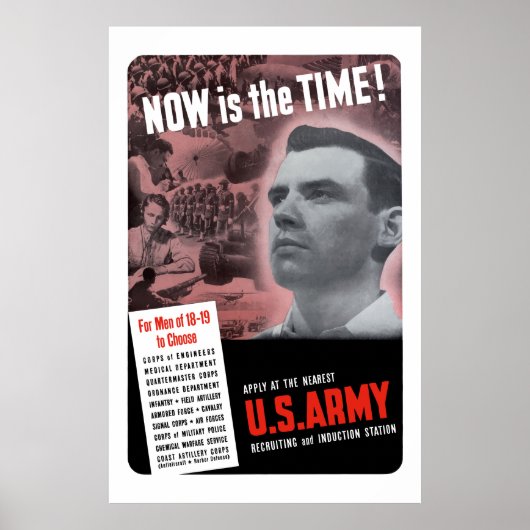 Poster für die Rekrutierung von WW2-Armee (Vorne)