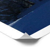Poster für die Skipiste am frühen Morgen (Ecke)