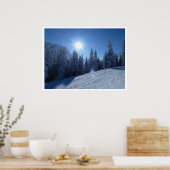 Poster für die Skipiste am frühen Morgen (Küche)