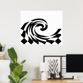 Poster für die Wave des Schachbretts (Heimbüro)