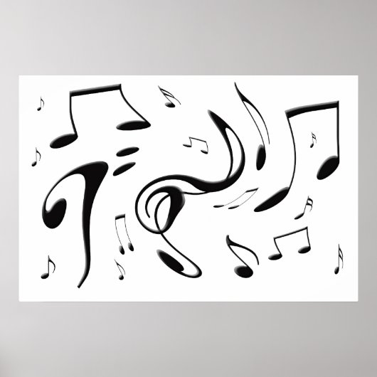 Poster für die Wiedergabe von Musical Notes (Vorne)