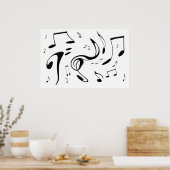Poster für die Wiedergabe von Musical Notes (Küche)