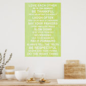 Poster für Familienwerte (Küche)