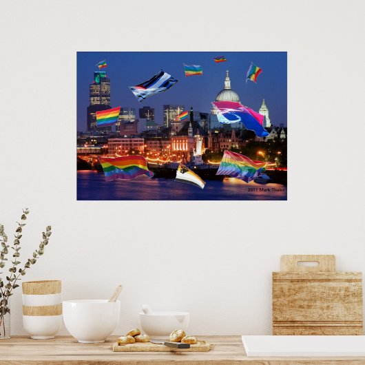 Poster für Flying Pride-Flags (Küche)