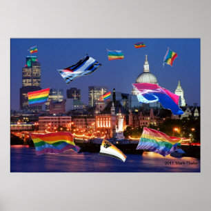 Poster für Flying Pride-Flags