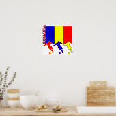 Poster für Fußball und Rumänien (Küche)