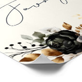 Poster für Geburtstagsgeschenke Schwarzes Gold Flo (Ecke)