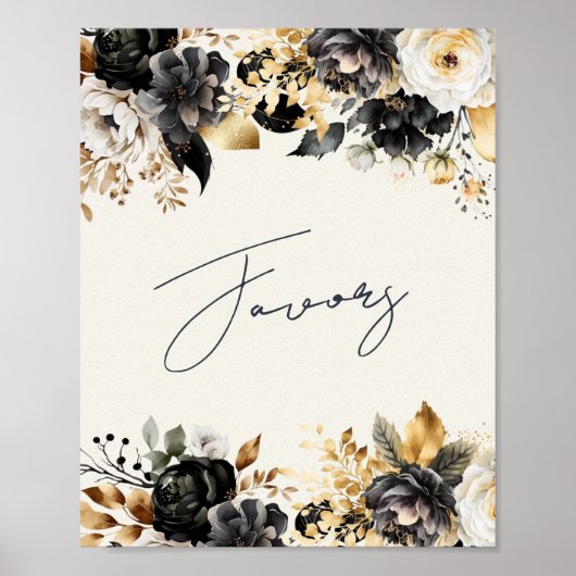 Poster für Geburtstagsgeschenke Schwarzes Gold Flo (Vorne)