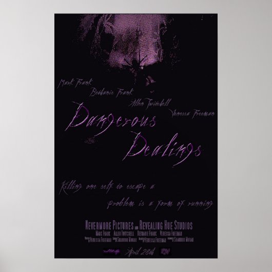 Poster für gefährliche Geschäfte (Vorne)