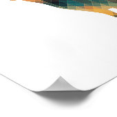 Poster für geometrische Silhouette (Ecke)