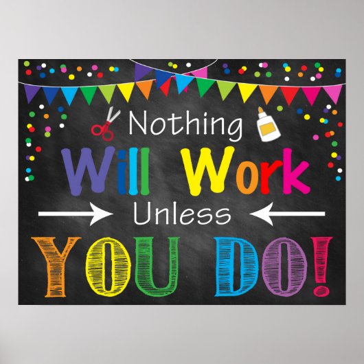 Poster für harte Arbeit (Vorne)