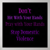 Poster für häusliche Gewalt (Vorne)