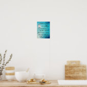 Poster für Hochzeiten, Blue Mandala Elegant (Küche)