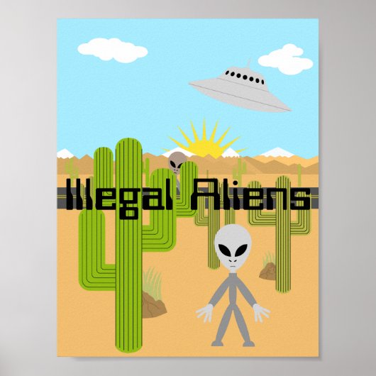 Poster für illegale Außerirdischen (Vorne)