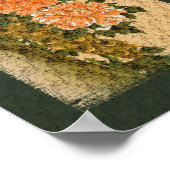 Poster für japanische Art Peacock Blume (Ecke)