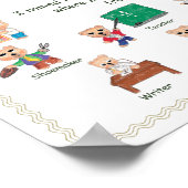 Poster für Kinder - Bailey Bear im Land I AM (Ecke)