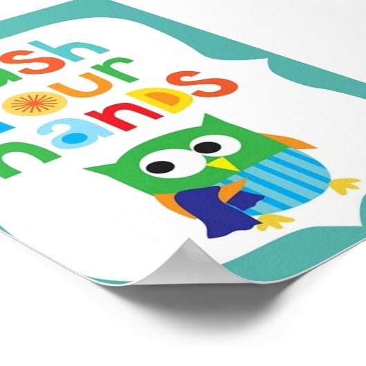Poster für Kinder - Hände waschen (Ecke)