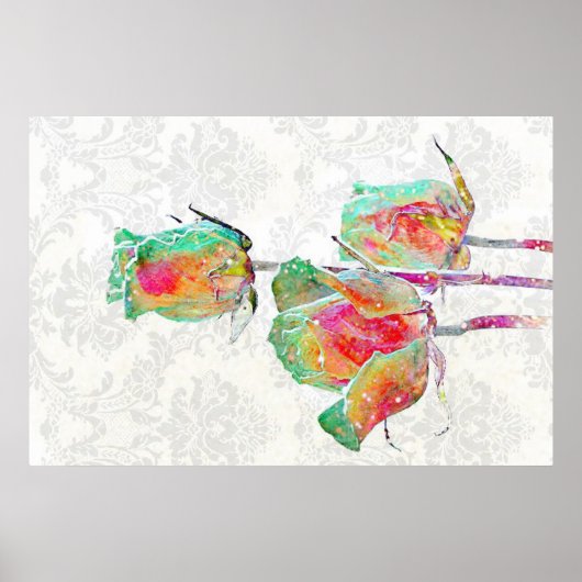 Poster für kosmische Rose (Vorne)