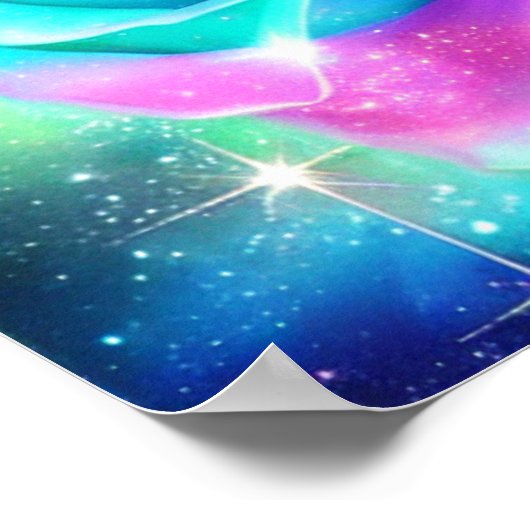 Poster für kosmische Rose (Ecke)