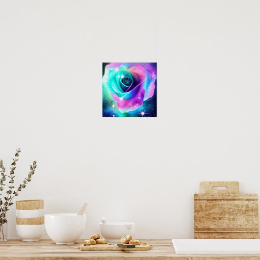 Poster für kosmische Rose (Küche)