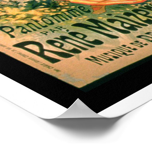 Poster für "Le Miroir" in den Folies-Bergere, a pa (Ecke)