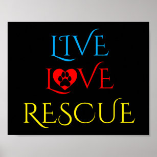 Poster für Live-, Liebe- und Rettungs- und Begleit