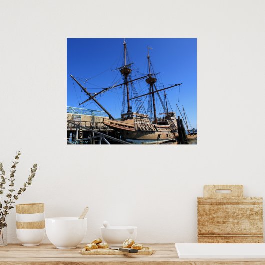 Poster für Mayflower-Segelschiffe (Küche)