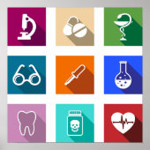 Poster für medizinische Icons (Vorne)