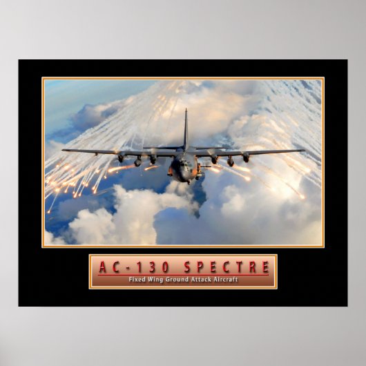 Poster für Militärflugzeuge "AC-130 Specter" 24x18 (Vorne)