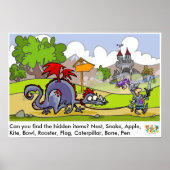 Poster für mittelalterliche Wörter (Vorne)