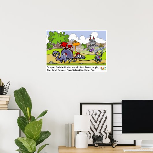 Poster für mittelalterliche Wörter (Heimbüro)