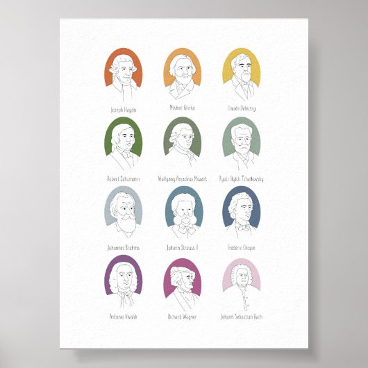 Poster für Musikkomponisten (Vorne)