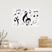 Poster für Musiknoten (Küche)